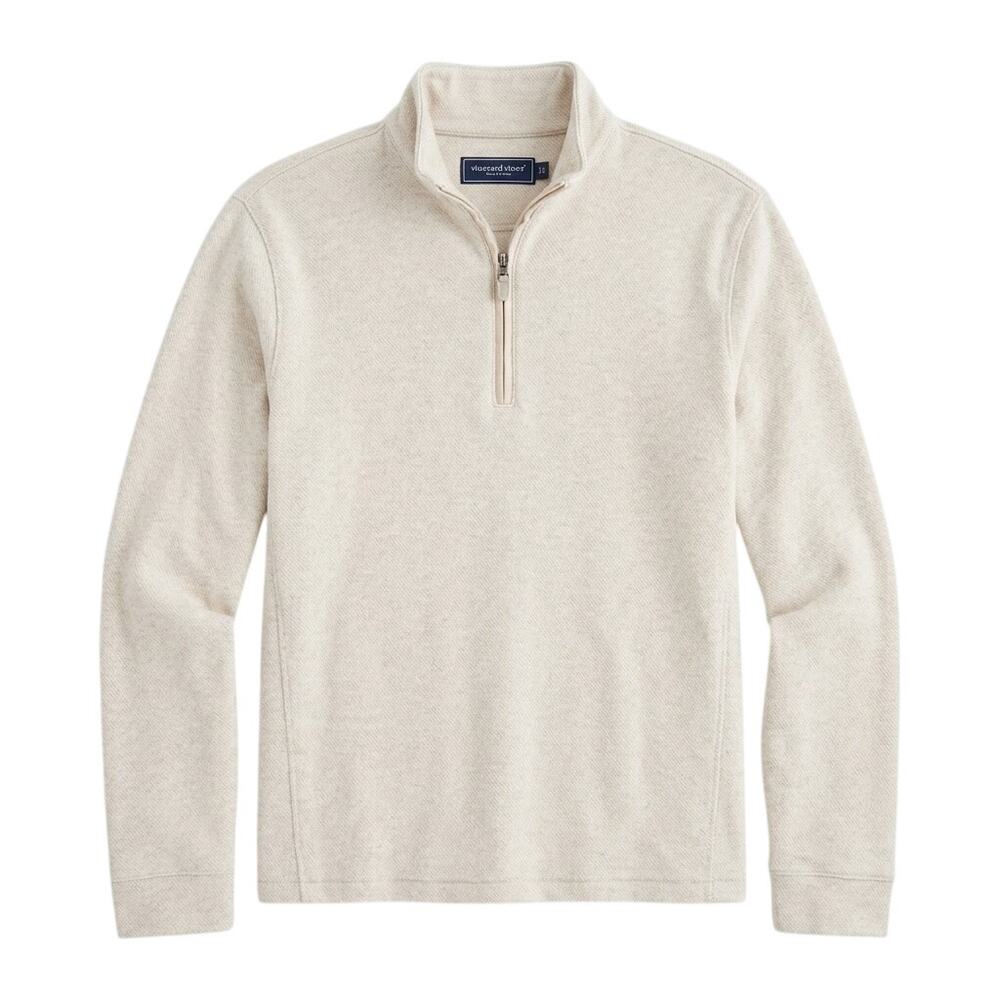 Vineyard Vines Cream 1/4 Zip Pullover Size Men's Medium